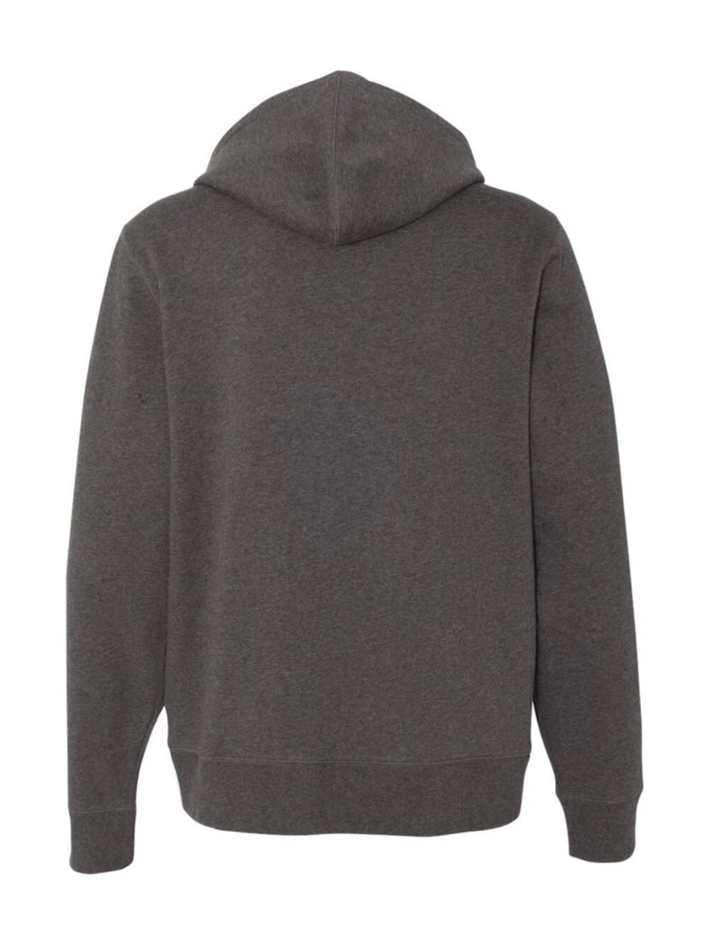 Champion Men's Dark Gray Crewneck Hoodie with White Drawstrings - Picture 3 of 4